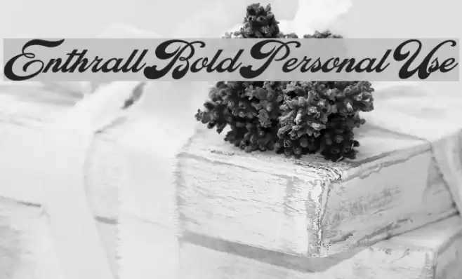 Enthrall Bold Personal Use Font examples