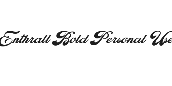 Enthrall Bold Personal Use Logo
