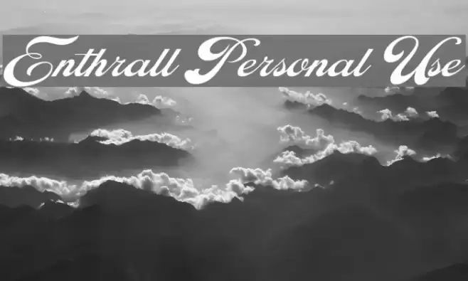 Enthrall Personal Use Font examples
