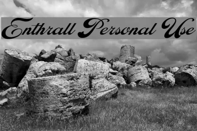 Enthrall Personal Use Font examples