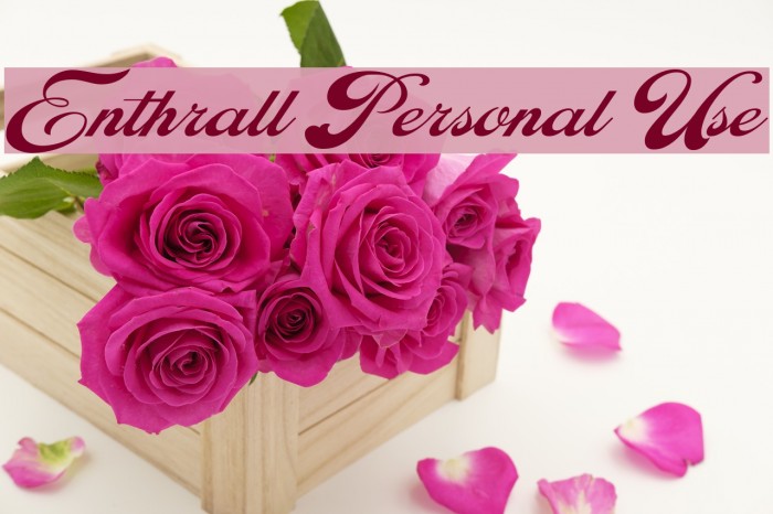 Enthrall Personal Use Font examples