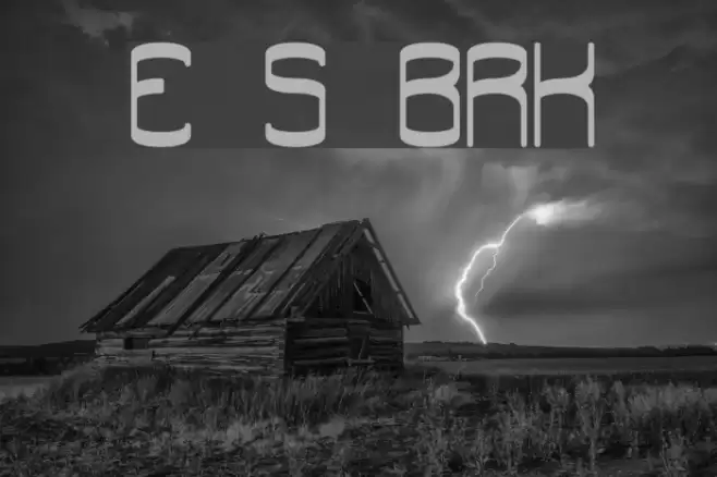 Enthuse Solid BRK Font examples