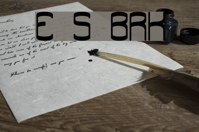Enthuse Solid BRK Fonte examples