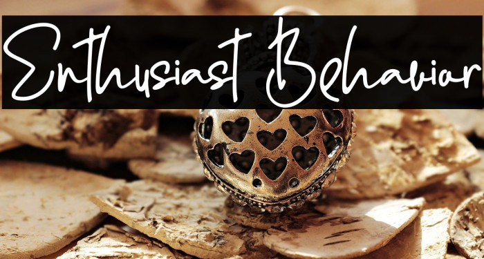 Enthusiast Behavior Font examples