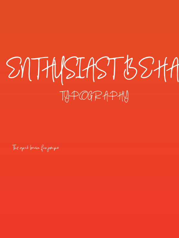 Enthusiast Behavior Poster