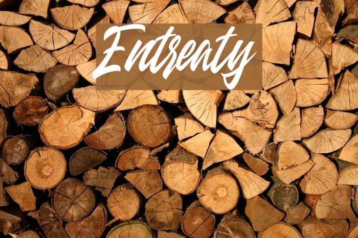 Entreaty Font examples