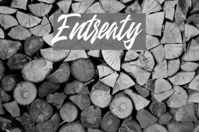 Entreaty Font examples