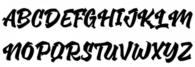 Entropic Brush PERSONAL USE Regular 字体 大写