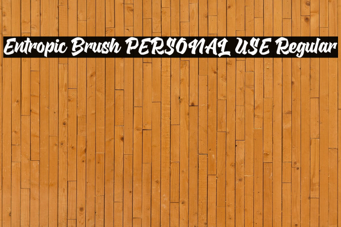 Entropic Brush PERSONAL USE Regular Example 1