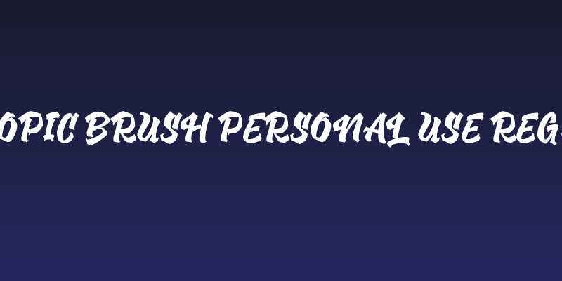 Entropic Brush PERSONAL USE Regular Social Header