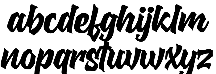 Entropic Brush PERSONAL USE Regular Font LOWERCASE