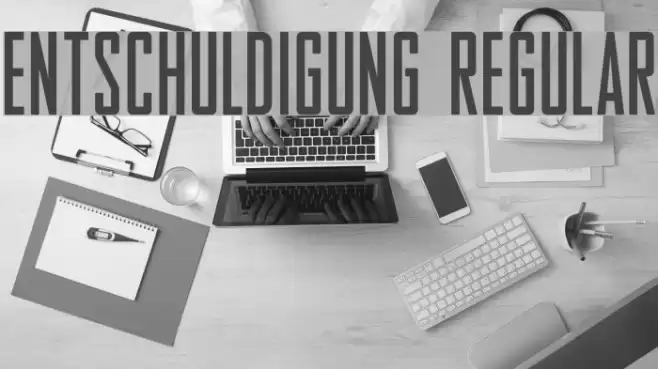 Entschuldigung Regular Font examples