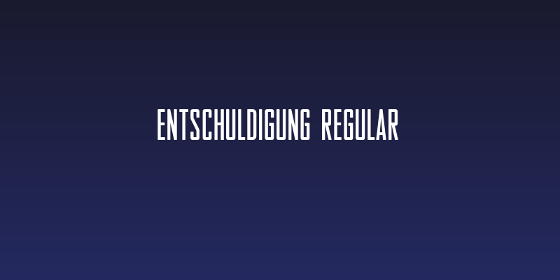 Entschuldigung Regular Social Header