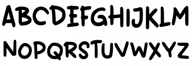 Entuk Kaos Schriftart Groß