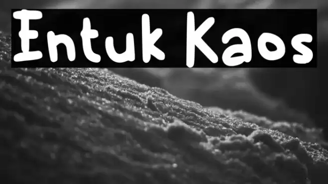 Entuk Kaos Font examples