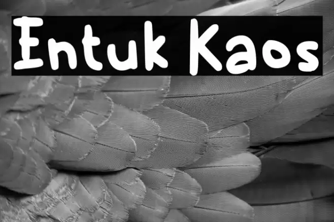 Entuk Kaos Font examples