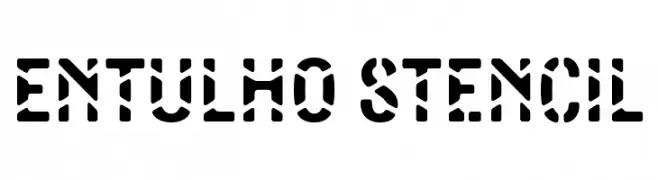 Entulho Stencil  Free Fonts Download