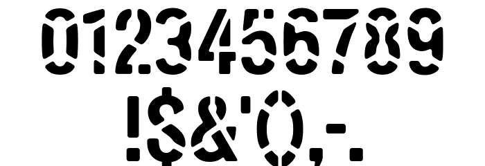 Entulho Stencil Font OTHER CHARS
