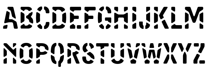 Entulho Stencil Font LOWERCASE