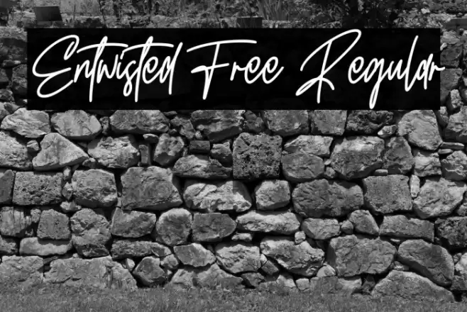 Entwisted Free Regular Font examples
