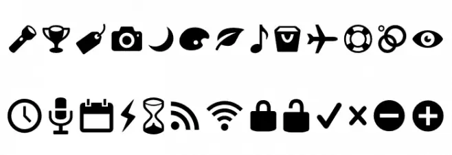 Entypo Schriftart Groß