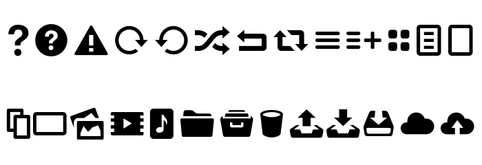 Entypo Font LOWERCASE