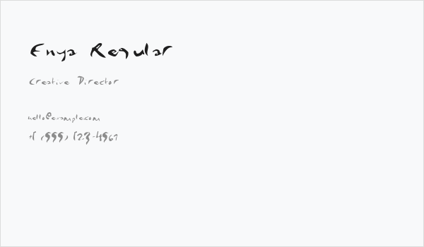 Enya Regular Business Card