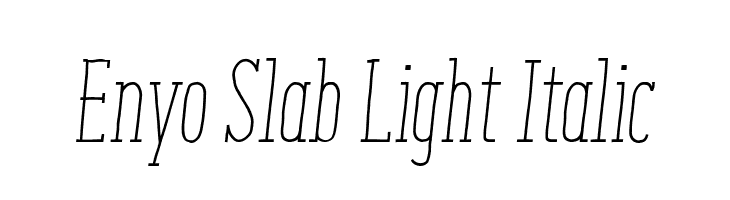 Enyo Slab Light Italic  Frei Schriftart Herunterladen
