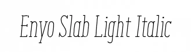 Enyo Slab Light Italic  免费字体下载