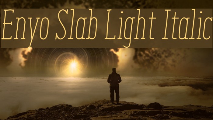 Enyo Slab Light Italic Example 2