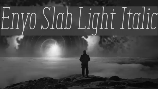 Enyo Slab Light Italic Font examples