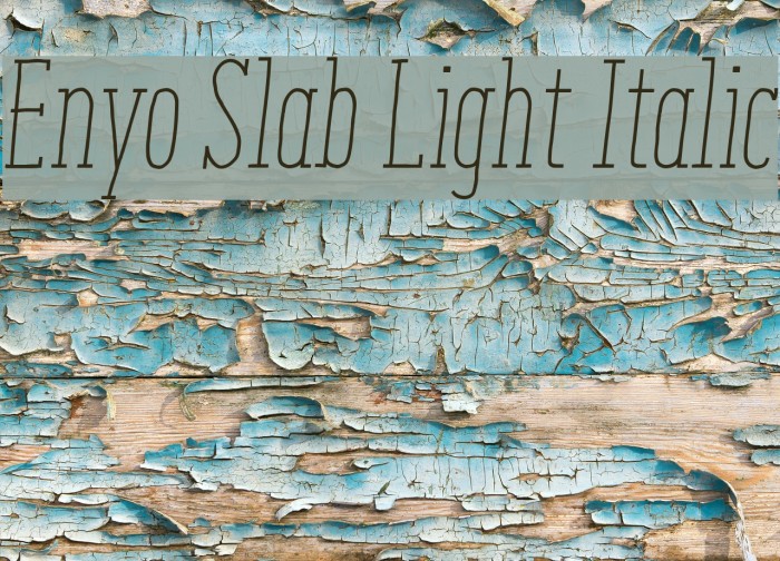 Enyo Slab Light Italic Example 3