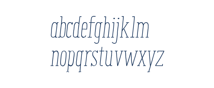 Enyo Slab Light Italic Lowercase