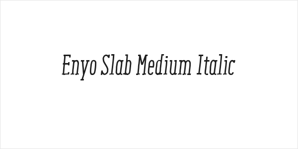 Enyo Slab Medium Italic Logo