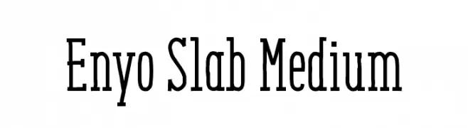 Enyo Slab Medium  免费字体下载