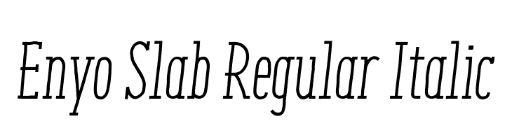 Enyo Slab Regular Italic  免费字体下载