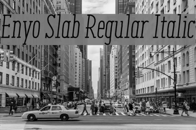 Enyo Slab Regular Italic Font examples