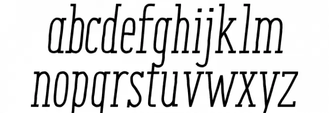 Enyo Slab Regular Italic फ़ॉन्ट लोअरकेस