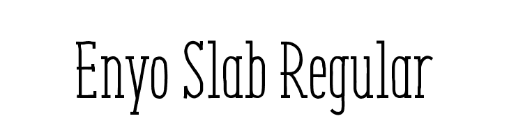 Enyo Slab Regular  font caratteri gratis