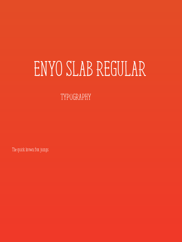 Enyo Slab Regular Poster