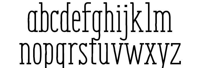 Enyo Slab Regular Font LOWERCASE