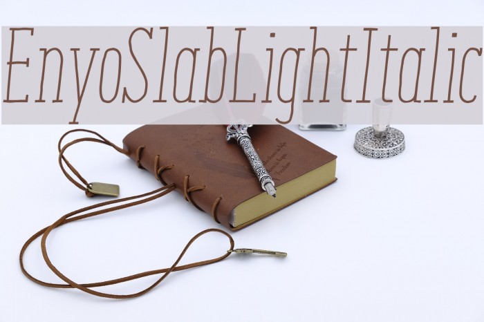 EnyoSlabLightItalic Font examples