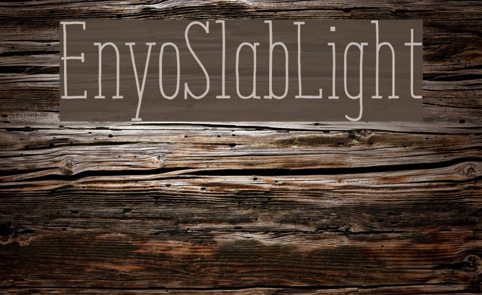 EnyoSlabLight Font examples