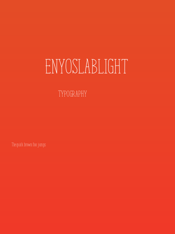 EnyoSlabLight Poster