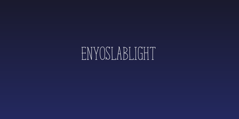 EnyoSlabLight Social Header
