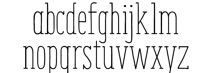 EnyoSlabLight Font LOWERCASE