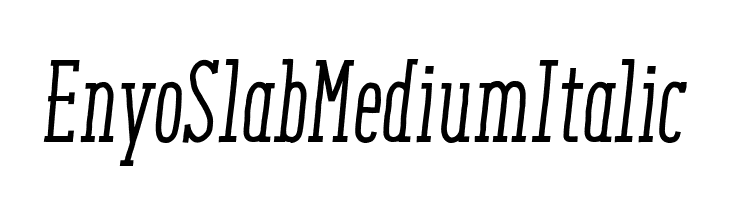 EnyoSlabMediumItalic  免费字体下载