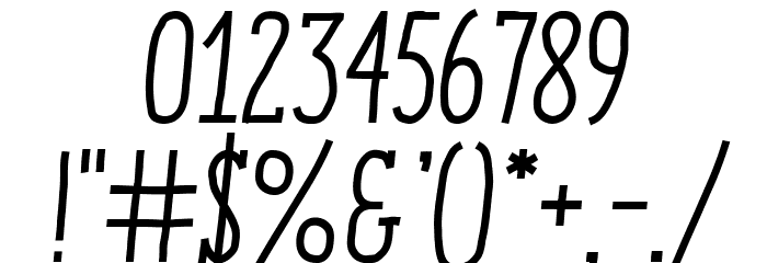 EnyoSlabMediumItalic Font OTHER CHARS