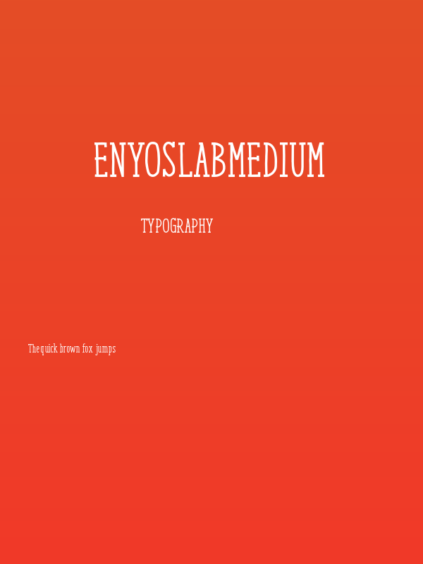 EnyoSlabMedium Poster