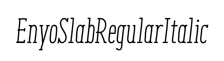 EnyoSlabRegularItalic  لخطوط تنزيل